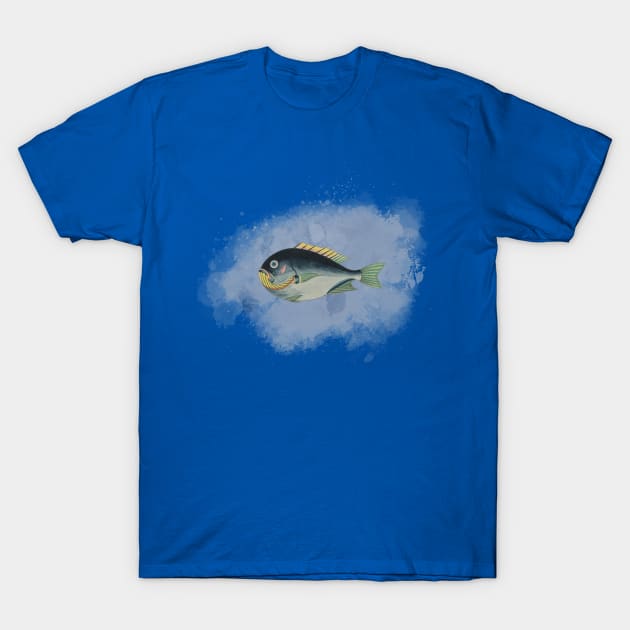 Big Fat Blue Fish T-Shirt by MoPaws